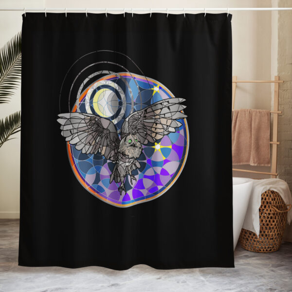 Moon Owl Shower curtain