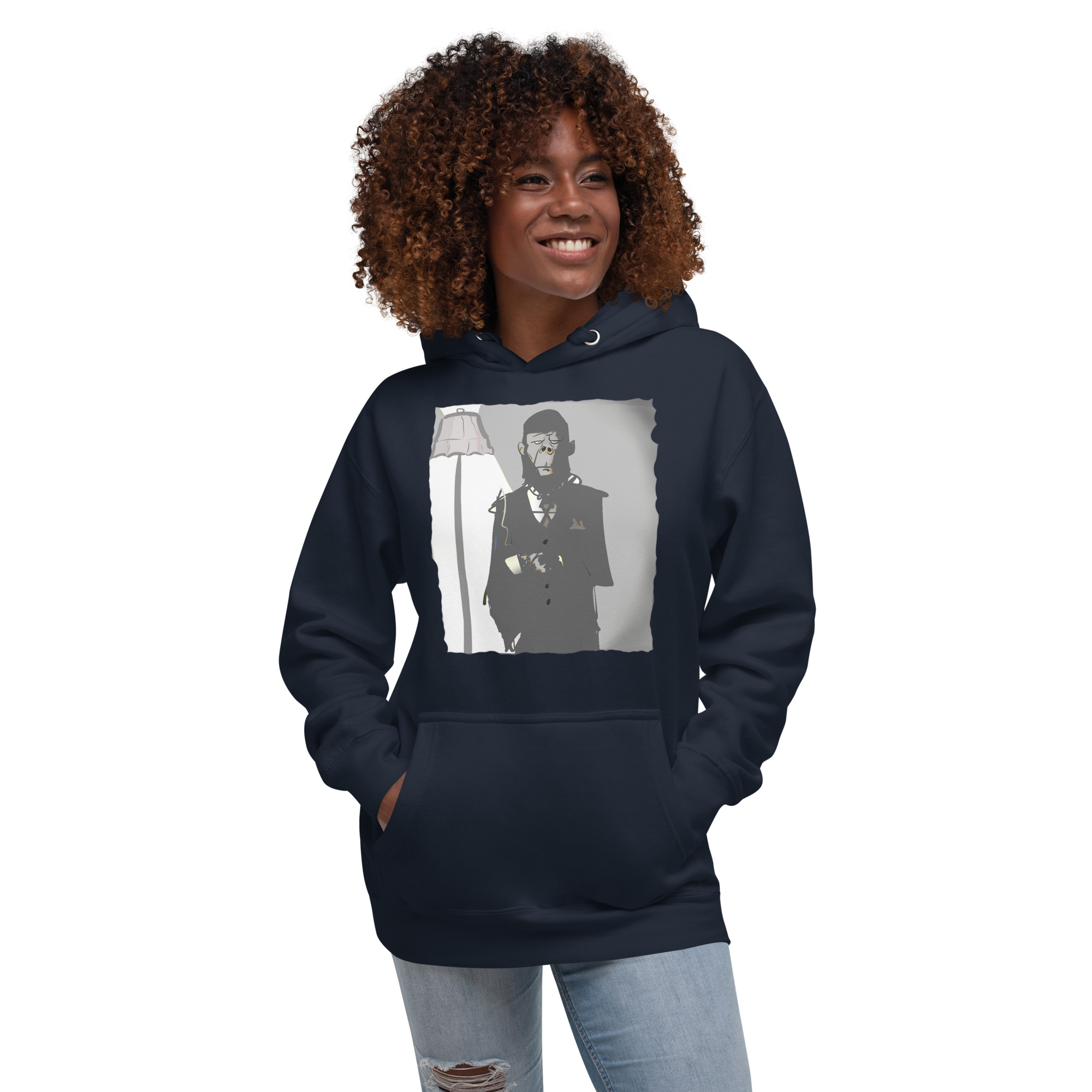Ape Portrait Unisex Hoodie - Image 3