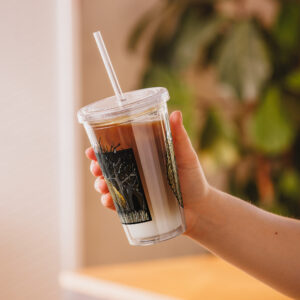 The Fox Clear plastic tumbler