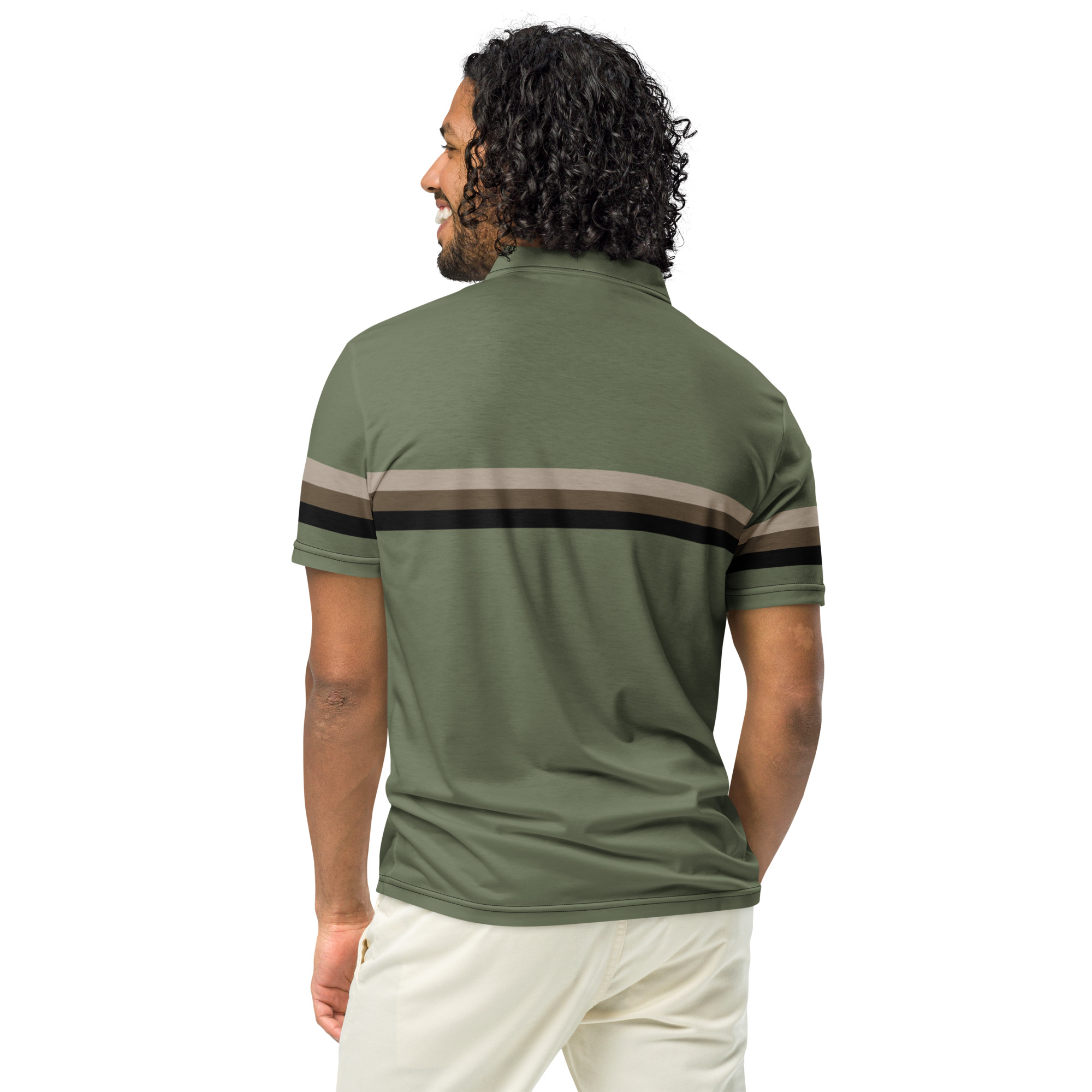 80's Gray Man - Men’s slim fit polo - Image 6