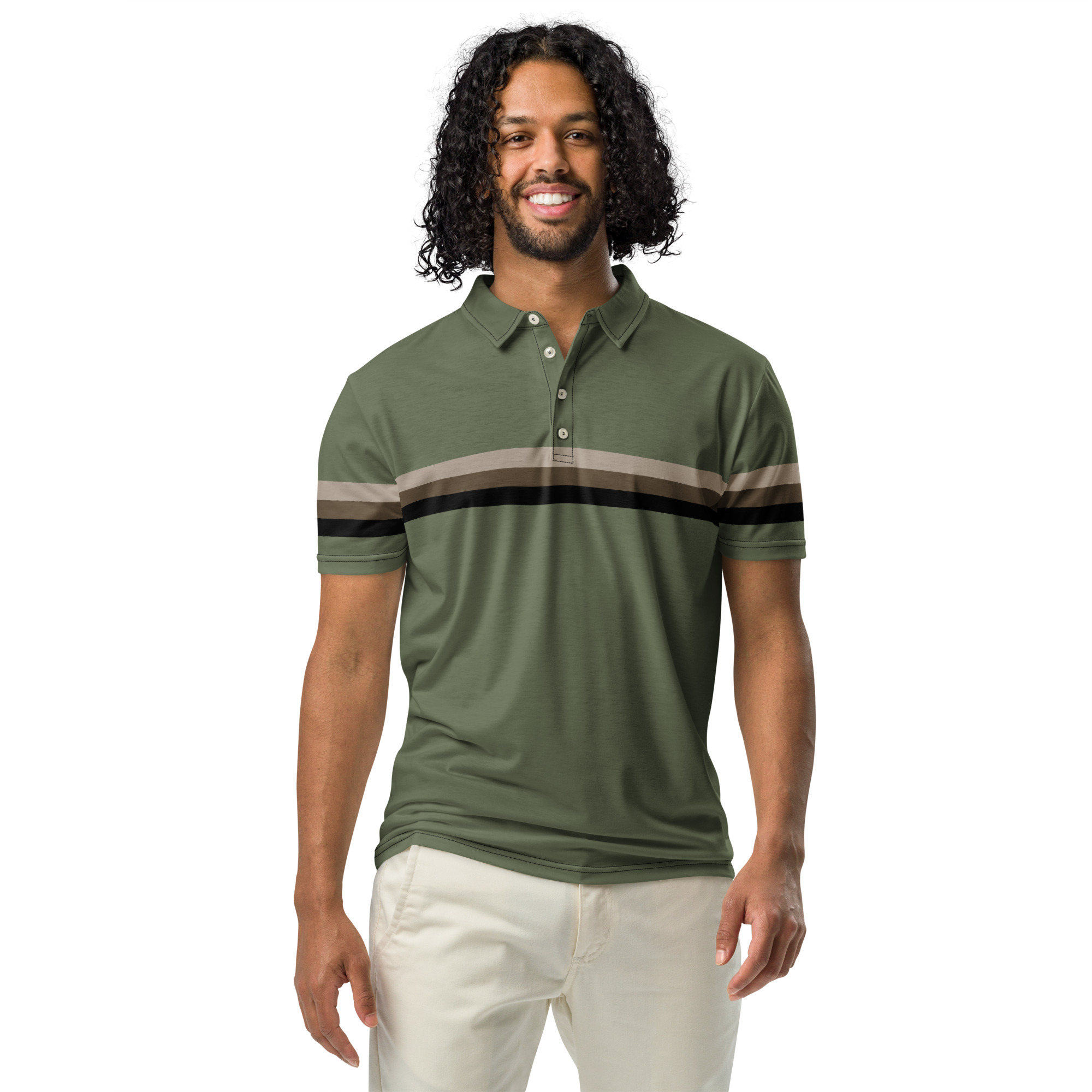80's Gray Man - Men’s slim fit polo - Image 3
