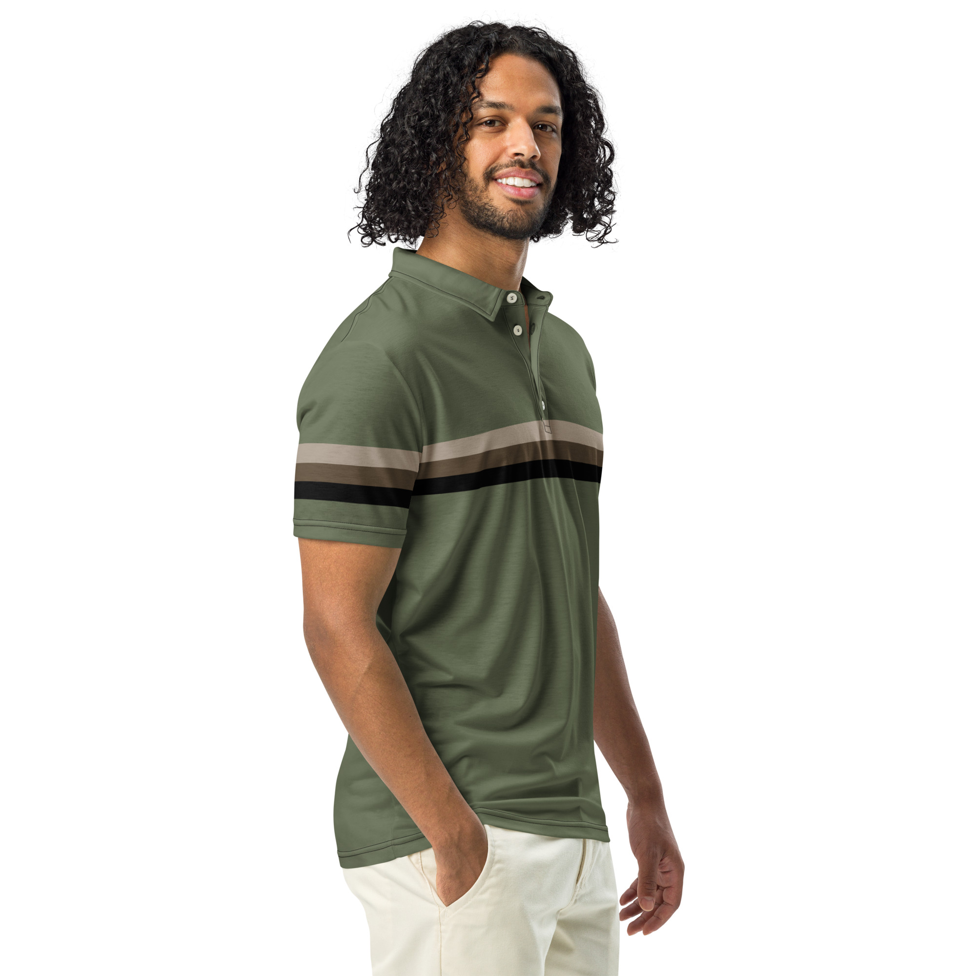 80's Gray Man - Men’s slim fit polo - Image 7