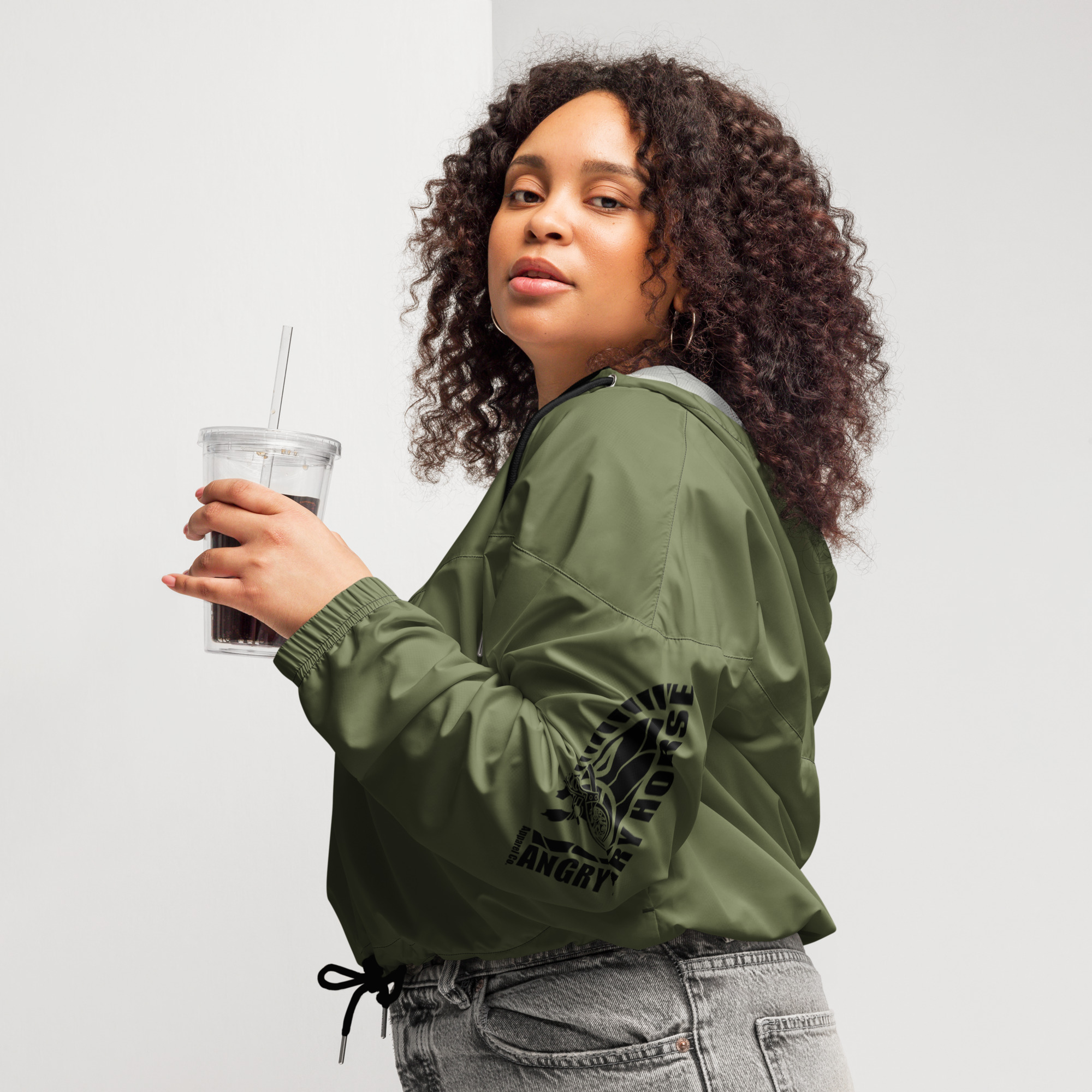 Angry Horse Ronin - Women’s cropped windbreaker - Image 4