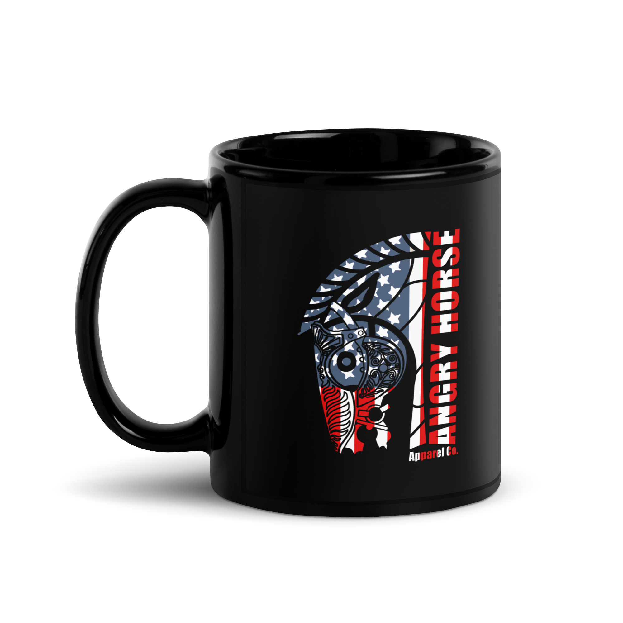 Angry Horse Apparel Co. Black Glossy Mug - Image 2
