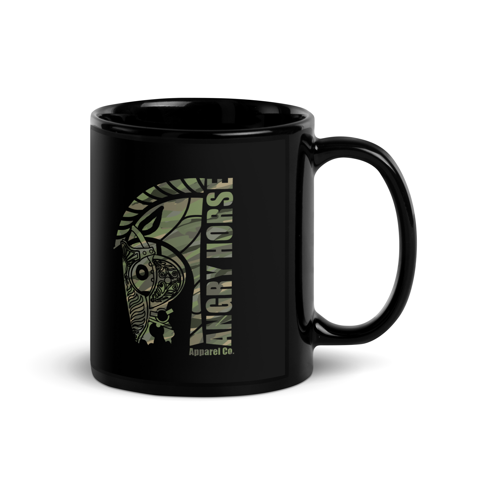 Angry Horse Apparel Co. Black Glossy Mug