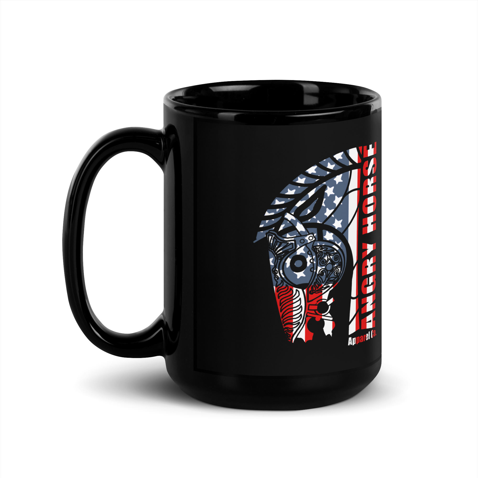 Angry Horse Apparel Co. Black Glossy Mug - Image 4