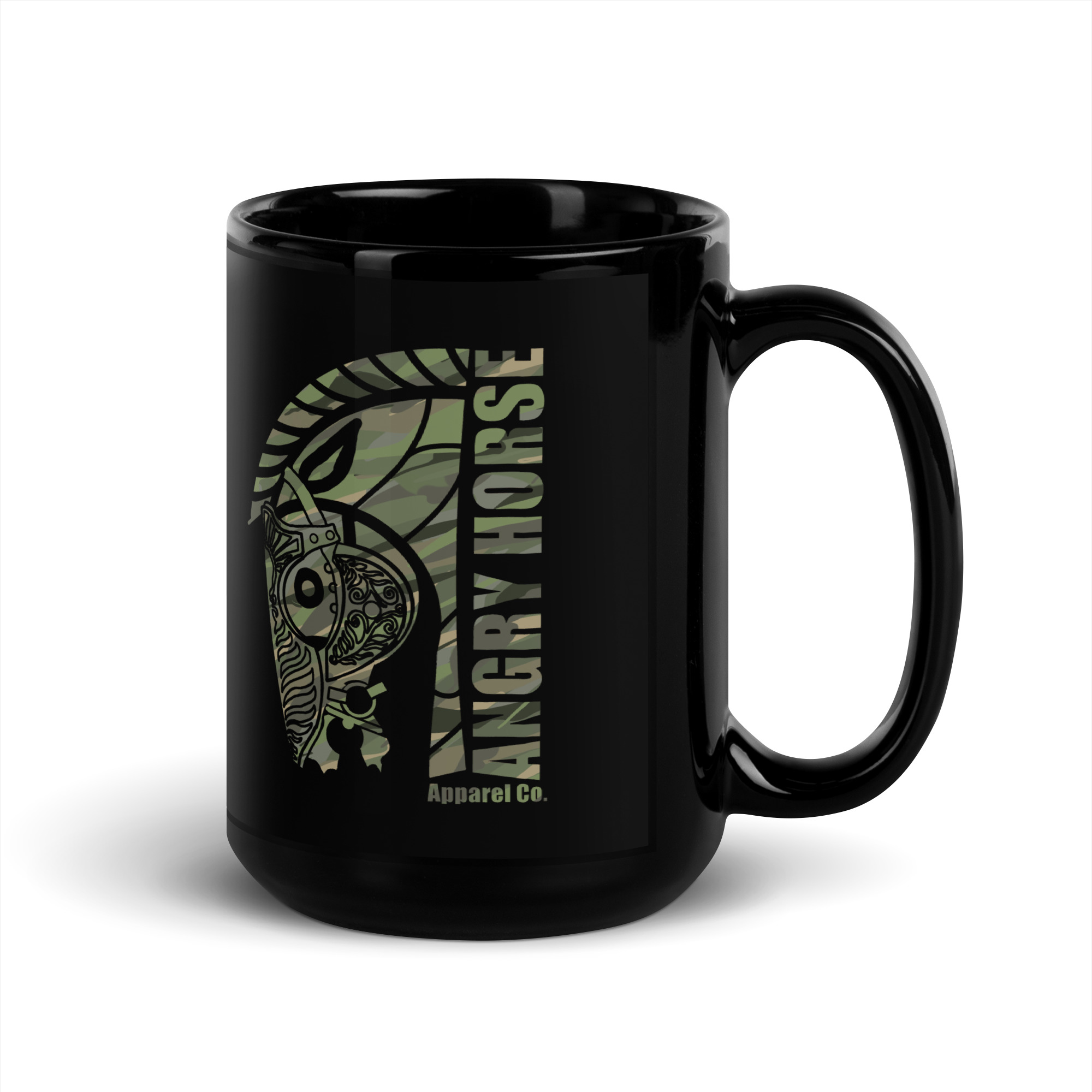 Angry Horse Apparel Co. Black Glossy Mug - Image 5